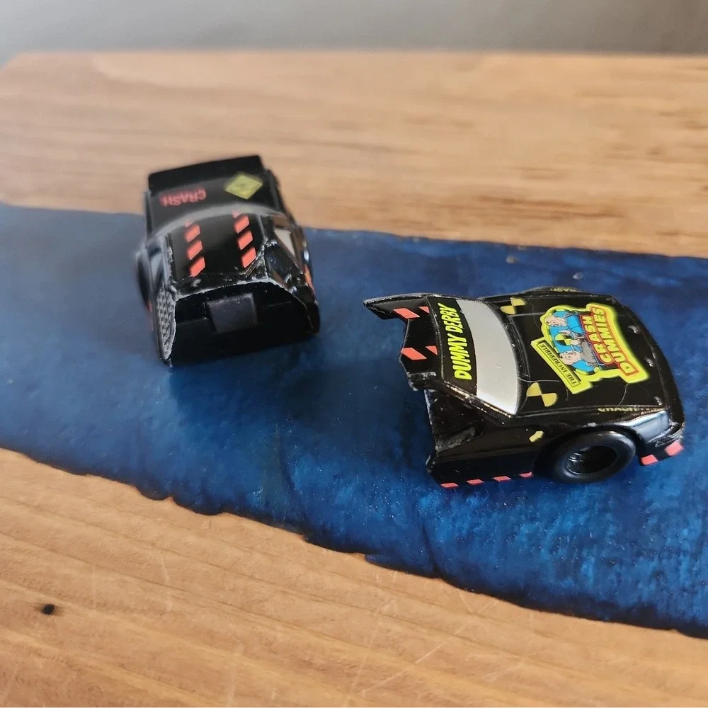 Vintage 1992 Matchbox Smash N Crash Diecast Car #13 Black Crash Dummy Retro Toy